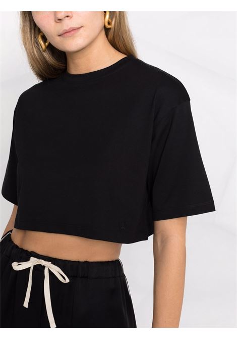 T-shirt crop in nero Loulou studio - donna LOULOU DE SAISON | GUPOBLK